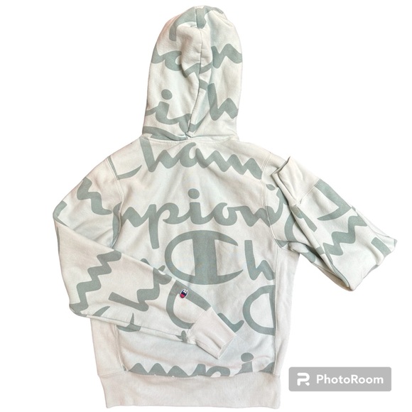 Turquoise men’s champion hoodie in size small. - Picture 2 of 4